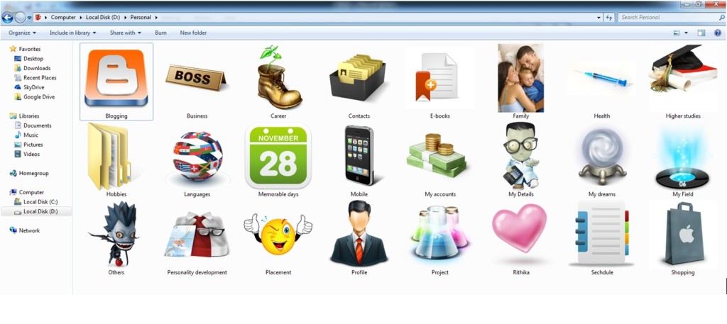 Folder Icons for Windows Computer [ 8 / 7 / Xp ]